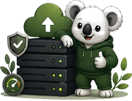 Koala WordPress hosting maskotu